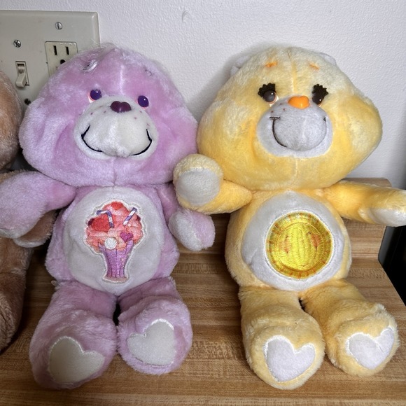 Vintage Care Bears Plush Toy 4pc Lot Good Luck, Tenderheart, Share, Funshine Toy - Picture 3 of 16